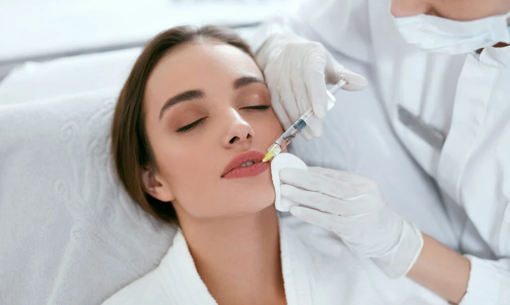 Dermal filler injection procedure at Beyond Beauty Skin, Laser and Aesthetic Clinic, Vehari