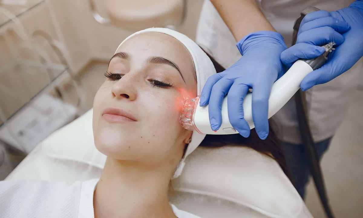 Laser hair removal treatment on the face at Beyond Beauty Skin, Laser and Aesthetic Clinic, Vehari